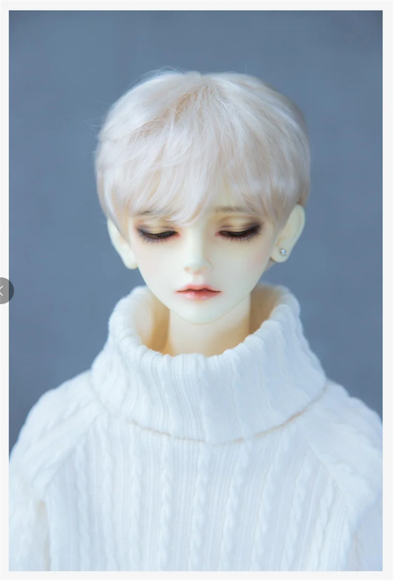 BJD/SD Doll Wig Toys 1/3 1/4 1/6 1/8 Handsome White Black Red Boys Short Soft Milk Silk Hair Multi-colored Gift Doll Accessories