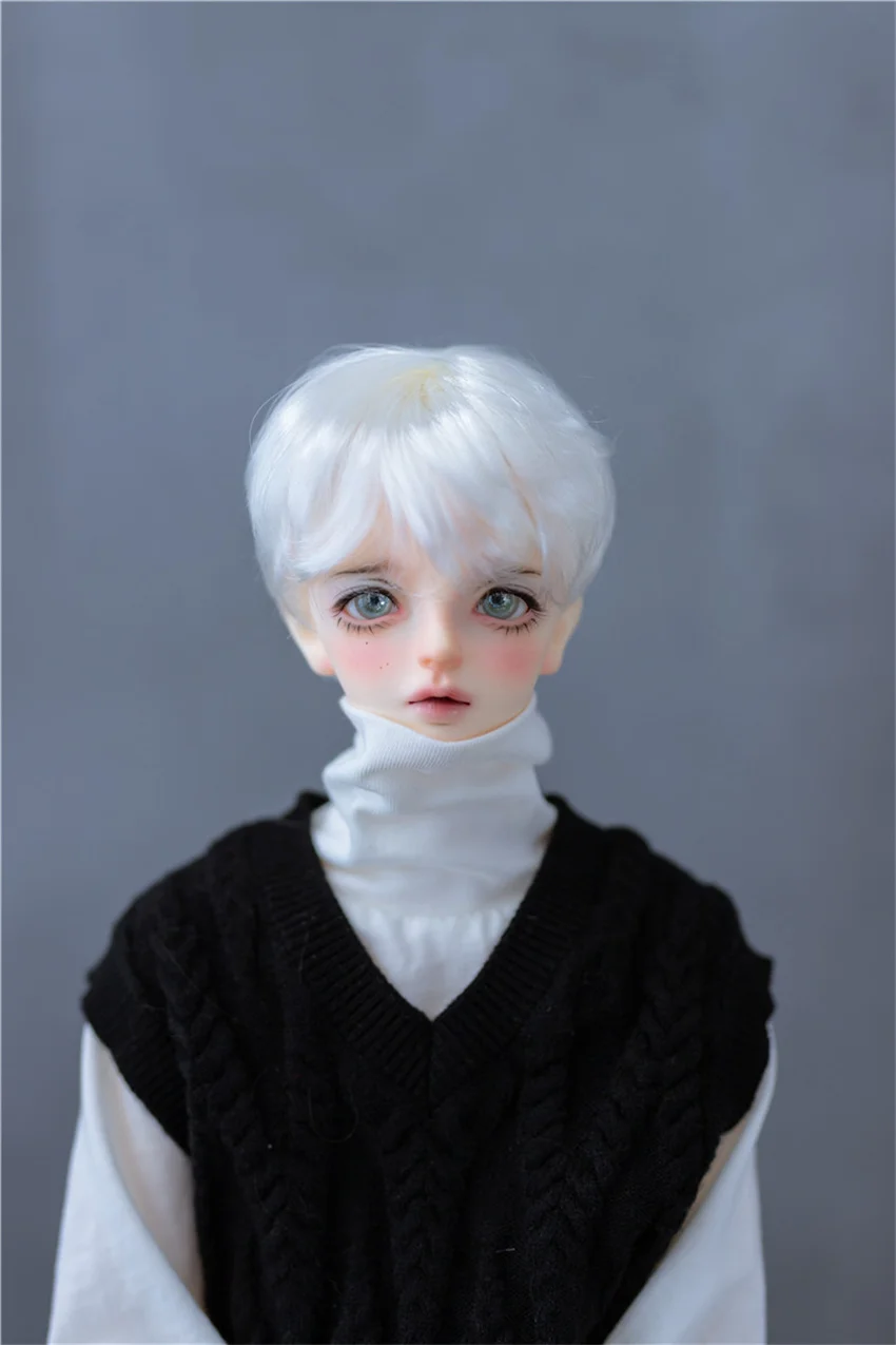 BJD/SD Doll Wig Toys 1/3 1/4 1/6 1/8 Handsome White Black Red Boys Short Soft Milk Silk Hair Multi-colored Gift Doll Accessories