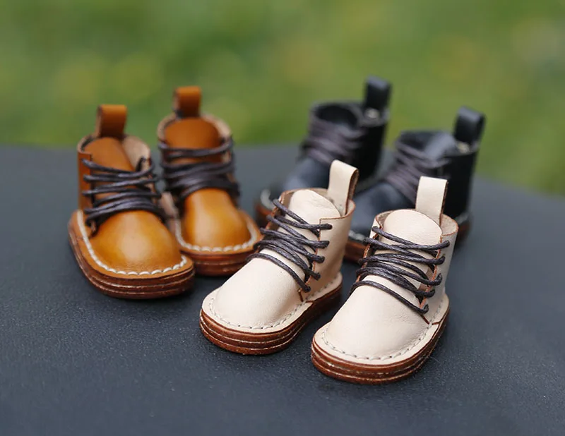 30cm BJD shoes doll clothes fashion lace-up boots cowhide high-top leather shoes for yosd, SD, DD, 1/6 BJD doll shoes toy shoes