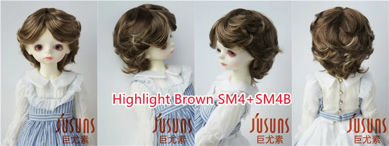 Reborn Doll Wigs JD075 9-10inch 10-11inch 23-25CM 25-28cm 39CM Boyish Cupid Curls Synthetic Mohair Blythes BJD Doll Wigs