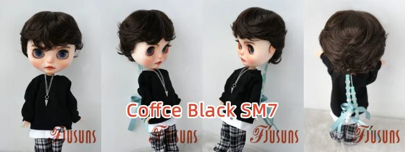 Reborn Doll Wigs JD075 9-10inch 10-11inch 23-25CM 25-28cm 39CM Boyish Cupid Curls Synthetic Mohair Blythes BJD Doll Wigs