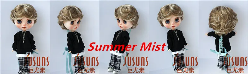 Reborn Doll Wigs JD075 9-10inch 10-11inch 23-25CM 25-28cm 39CM Boyish Cupid Curls Synthetic Mohair Blythes BJD Doll Wigs