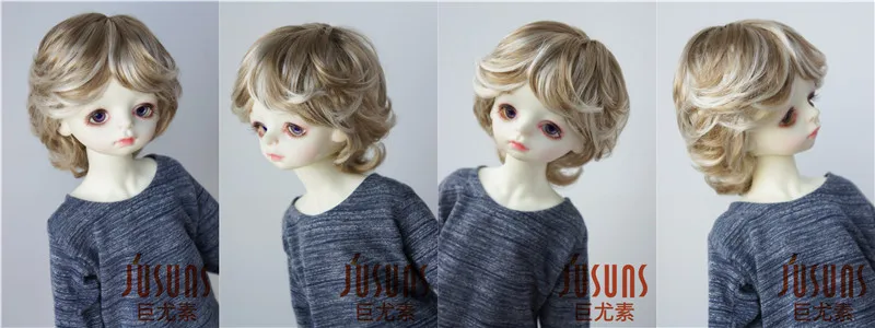 Reborn Doll Wigs JD075 9-10inch 10-11inch 23-25CM 25-28cm 39CM Boyish Cupid Curls Synthetic Mohair Blythes BJD Doll Wigs