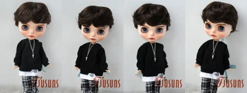 Reborn Doll Wigs JD075 9-10inch 10-11inch 23-25CM 25-28cm 39CM Boyish Cupid Curls Synthetic Mohair Blythes BJD Doll Wigs