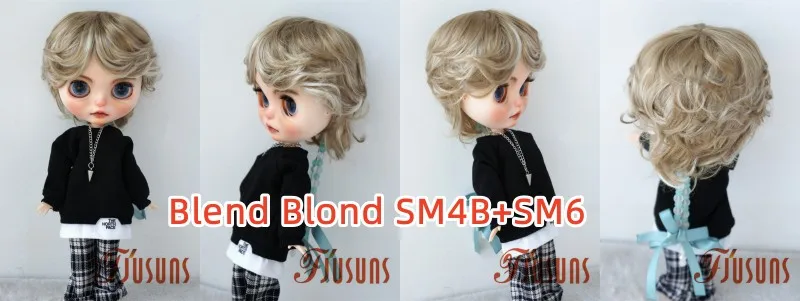 Reborn Doll Wigs JD075 9-10inch 10-11inch 23-25CM 25-28cm 39CM Boyish Cupid Curls Synthetic Mohair Blythes BJD Doll Wigs