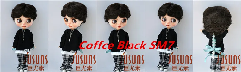 Reborn Doll Wigs JD075 9-10inch 10-11inch 23-25CM 25-28cm 39CM Boyish Cupid Curls Synthetic Mohair Blythes BJD Doll Wigs