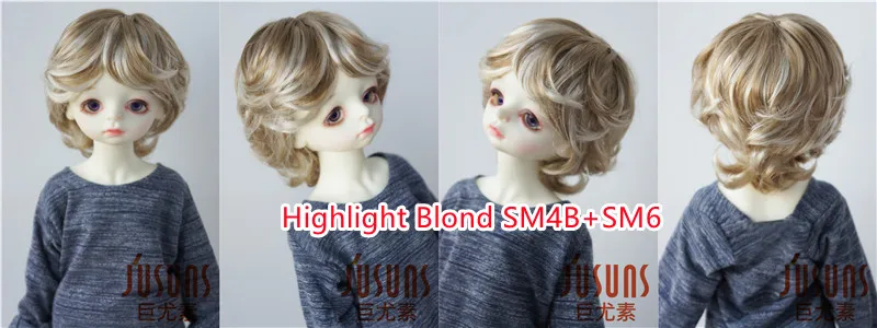Reborn Doll Wigs JD075 9-10inch 10-11inch 23-25CM 25-28cm 39CM Boyish Cupid Curls Synthetic Mohair Blythes BJD Doll Wigs