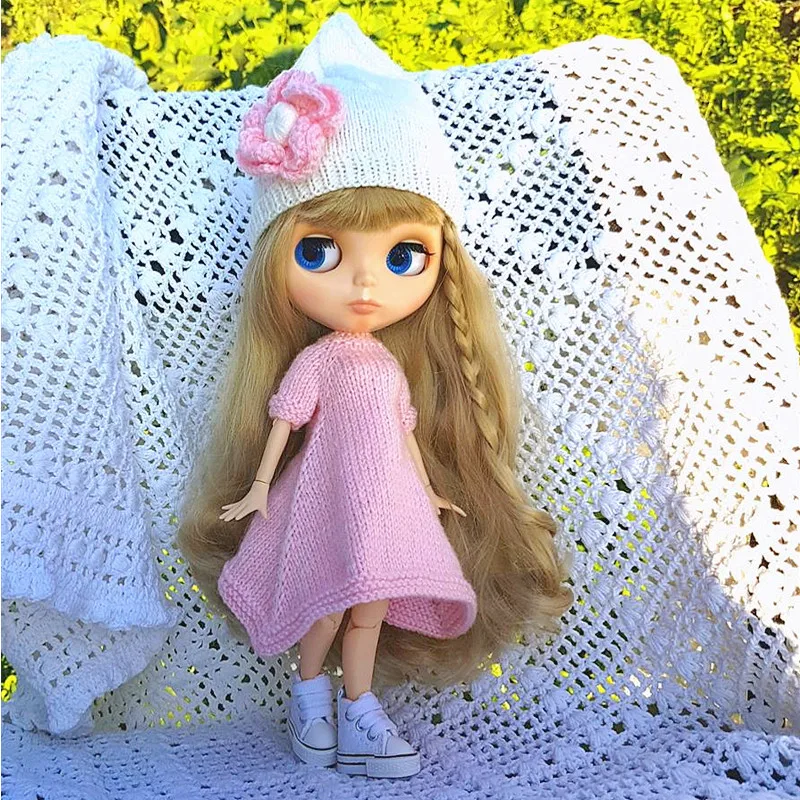 Tilda 3.6cm Doll Shoes For Blythe Toys, Canvas Fabric Sneakers for OB24 1/8 for Blyth Accessories Joint Doll 1/6 For Girls Gift