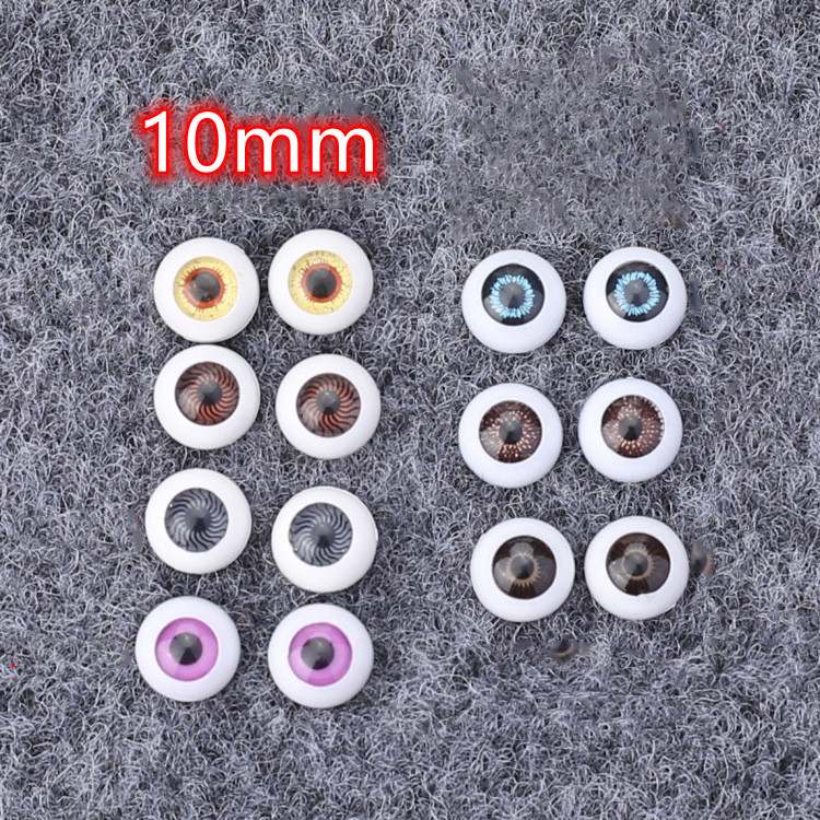 2 Pairs10MM Eyeball DIY Toy Accessories Eye Plush Animal Eye Accessories Doll Eyeball Bjd Doll Eys