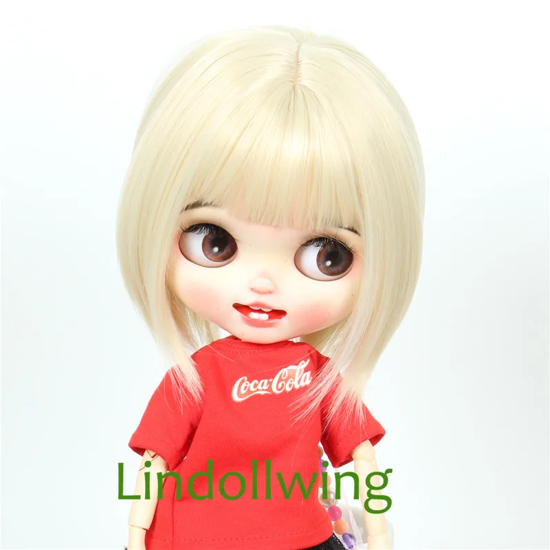 9-10 inch Blyth Qbaby Amydoll Wig Short Straight Collection Hair