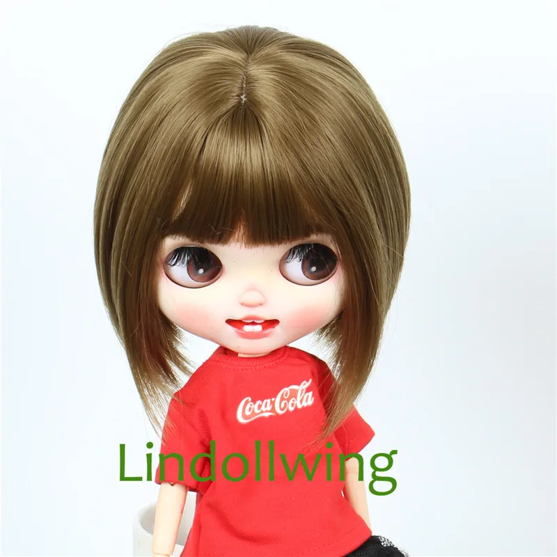 9-10 inch Blyth Qbaby Amydoll Wig Short Straight Collection Hair