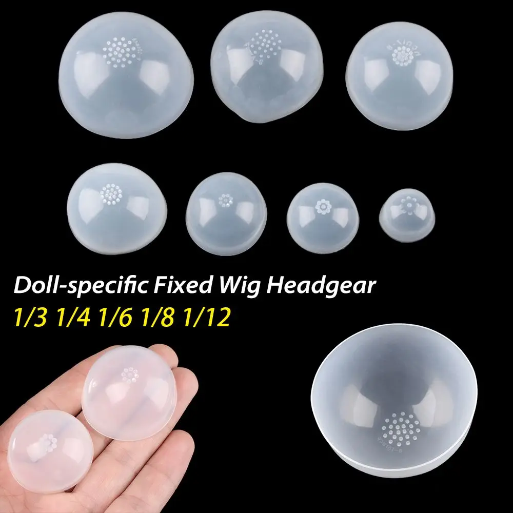 1/3 1/4 1/6 1/8 1/12 Silicone Headgear Doll-specific Fixed Wig Headgear Anti Slip Anti Staining For Doll Silica Gel Hair Wigs