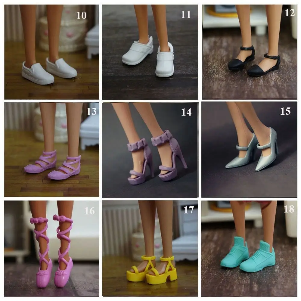 Plastic For 1/6 Dolls Boot High Heels Shoes Doll Shoes Foot Length 2.2cm Colorful Female Fashion Accessories