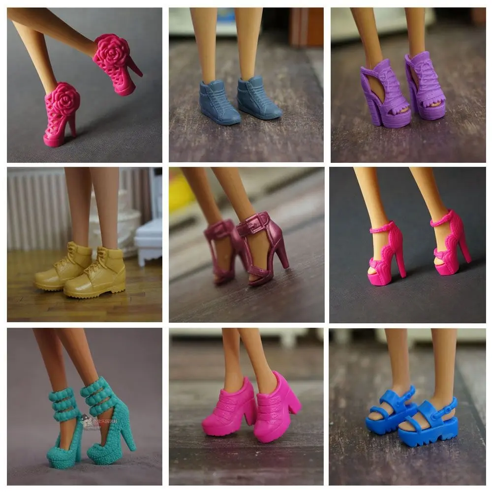 Plastic For 1/6 Dolls Boot High Heels Shoes Doll Shoes Foot Length 2.2cm Colorful Female Fashion Accessories