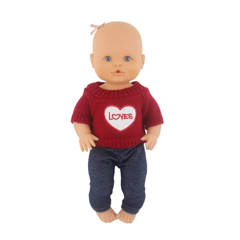 Fashion Doll Sweater Fit For 35cm Nenuco Doll 14inch Nenuco Baby Doll Clothes And Accessories