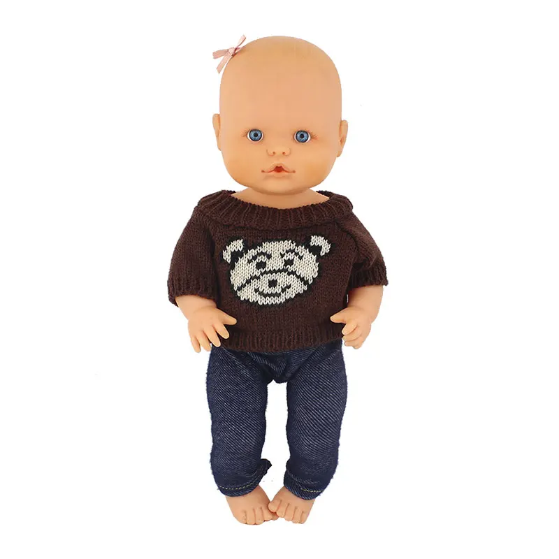 Fashion Doll Sweater Fit For 35cm Nenuco Doll 14inch Nenuco Baby Doll Clothes And Accessories