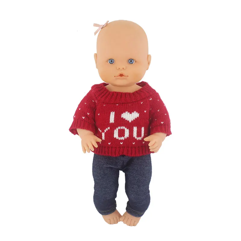 Fashion Doll Sweater Fit For 35cm Nenuco Doll 14inch Nenuco Baby Doll Clothes And Accessories