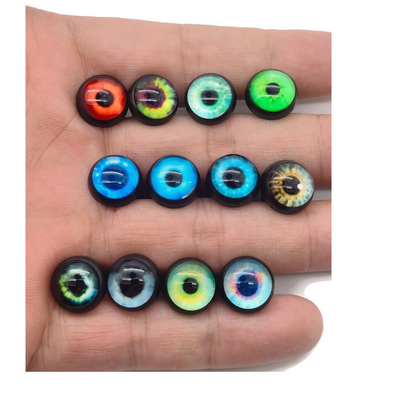Eyes Animal Ragdoll Toy Eyeball Mixed or pairs 10mm/12mm/20mm/25mm Round photo glass cabochon demo flat back Making findings