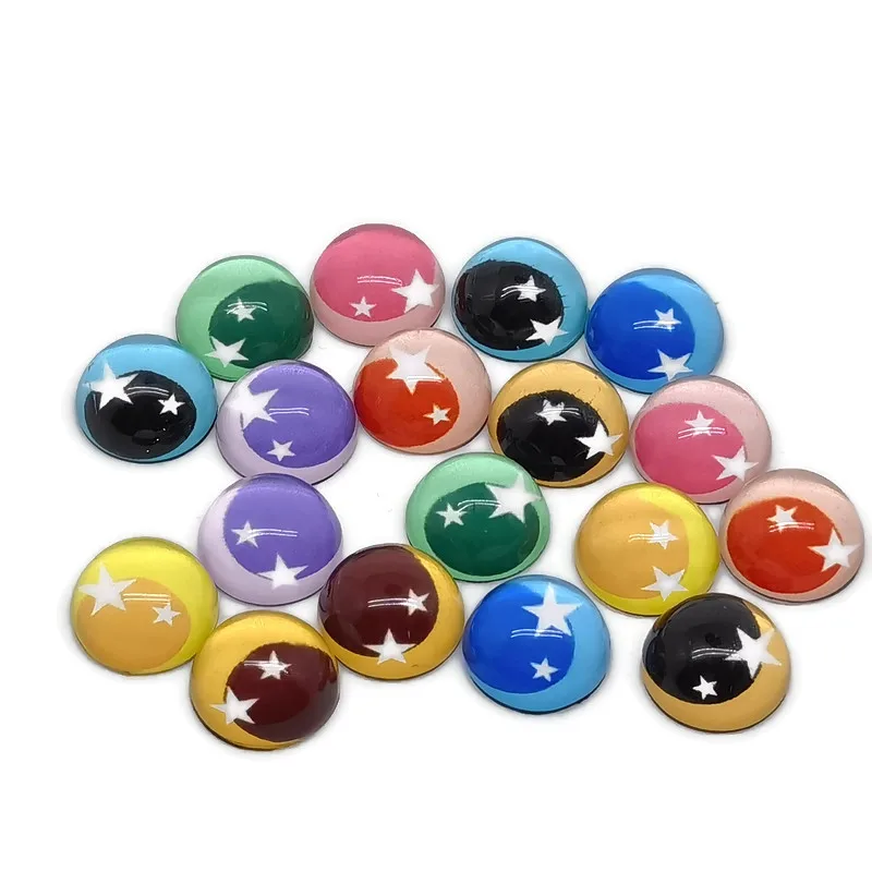 Eyes Animal Ragdoll Toy Eyeball Mixed or pairs 10mm/12mm/20mm/25mm Round photo glass cabochon demo flat back Making findings