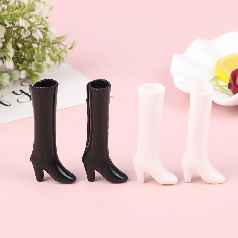 Doll Shoes Boots Kids DIY Playing Doll Accessories Shoes White Black Doll Decors Girl Collection Toys For 30cm Dolls 1/6 Dolls