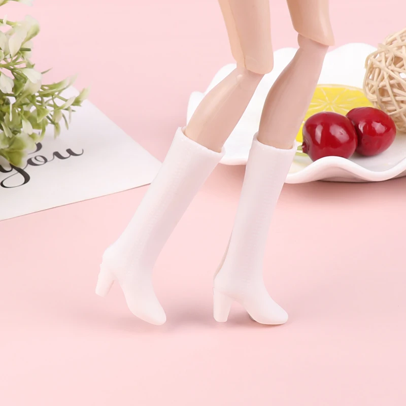 Doll Shoes Boots Kids DIY Playing Doll Accessories Shoes White Black Doll Decors Girl Collection Toys For 30cm Dolls 1/6 Dolls