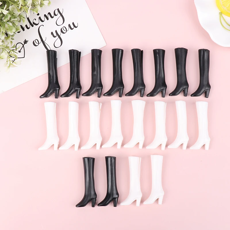 Doll Shoes Boots Kids DIY Playing Doll Accessories Shoes White Black Doll Decors Girl Collection Toys For 30cm Dolls 1/6 Dolls
