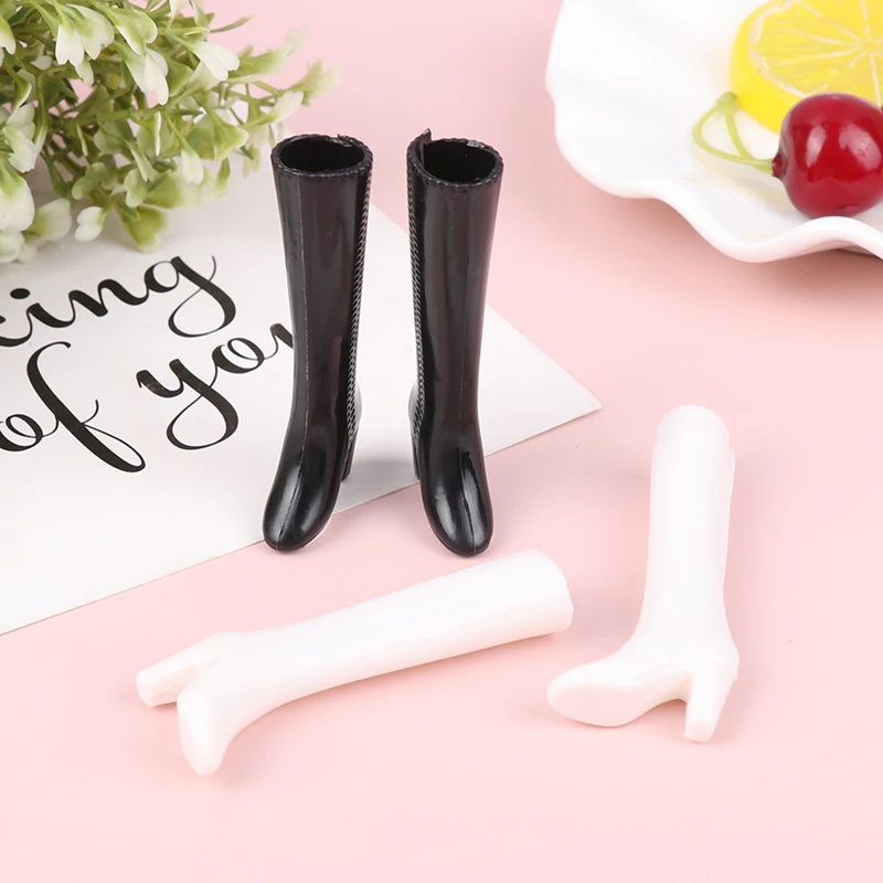 Doll Shoes Boots Kids DIY Playing Doll Accessories Shoes White Black Doll Decors Girl Collection Toys For 30cm Dolls 1/6 Dolls