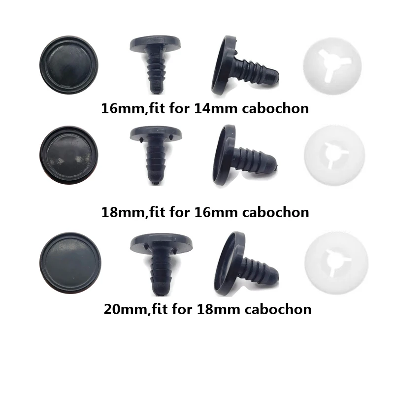 20pcs/lot Glass Cabochon Base Setting Tray for Diy Safety Eyes Making Crafts Handmade Doll Accessories