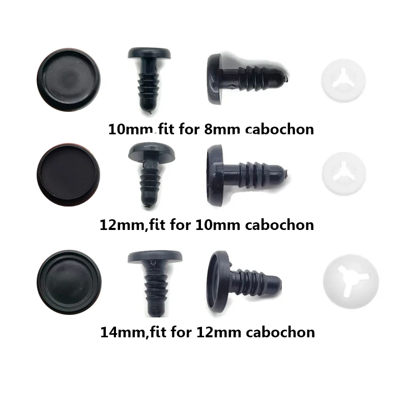20pcs/lot Glass Cabochon Base Setting Tray for Diy Safety Eyes Making Crafts Handmade Doll Accessories