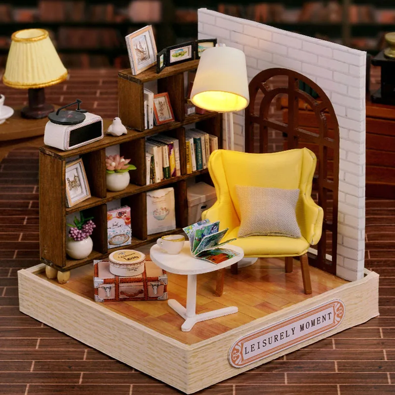 DIY Wooden Miniature Dollhouses Kit Gift Toys Roombox Doll House Furniture Box Theatre Toy For Xams Birthday