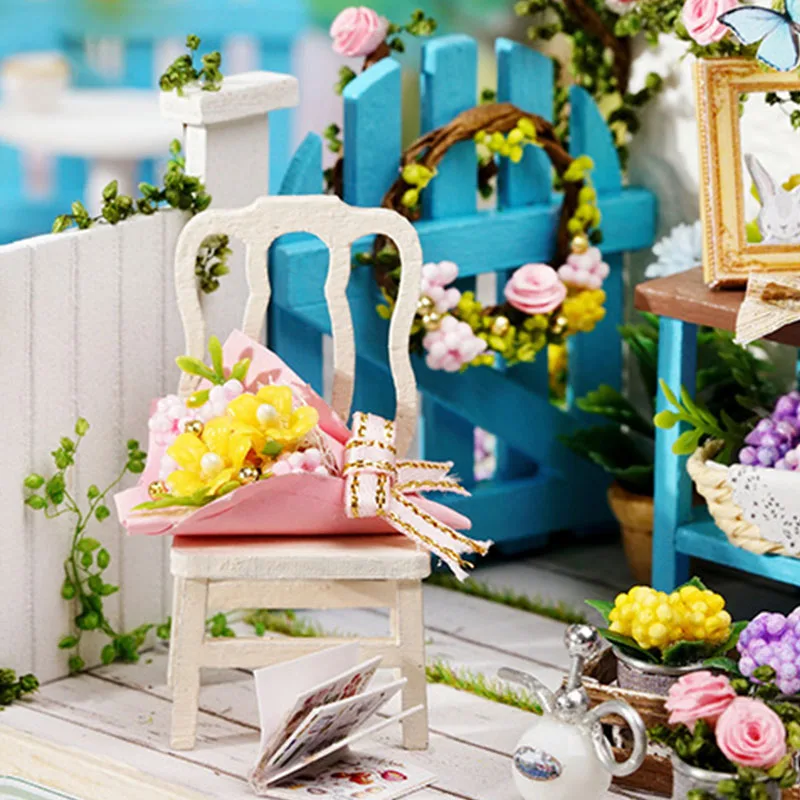 DIY Wooden Miniature Dollhouses Kit Gift Toys Roombox Doll House Furniture Box Theatre Toy For Xams Birthday