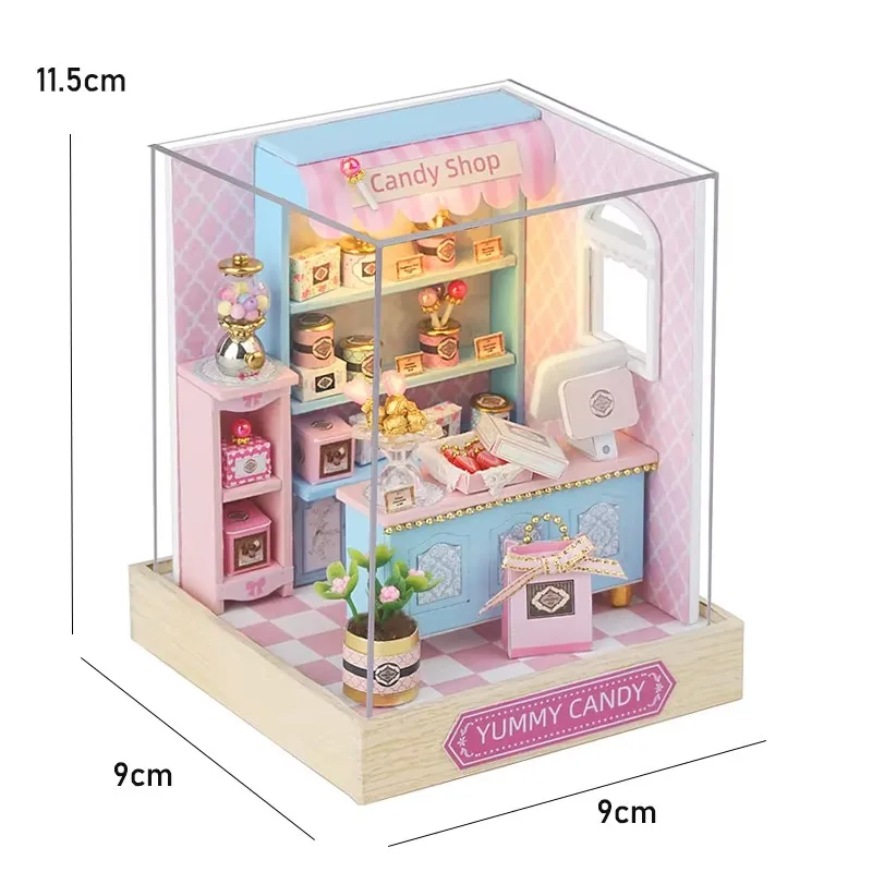 DIY Wooden Miniature Dollhouses Kit Gift Toys Roombox Doll House Furniture Box Theatre Toy For Xams Birthday