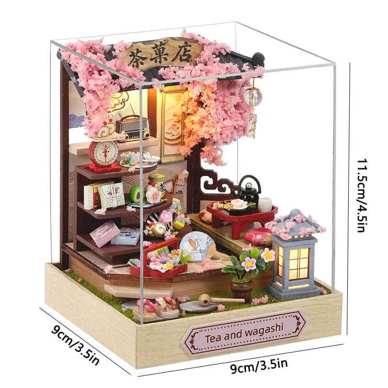 DIY Wooden Miniature Dollhouses Kit Gift Toys Roombox Doll House Furniture Box Theatre Toy For Xams Birthday