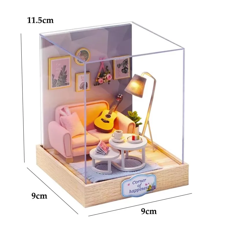 DIY Wooden Miniature Dollhouses Kit Gift Toys Roombox Doll House Furniture Box Theatre Toy For Xams Birthday