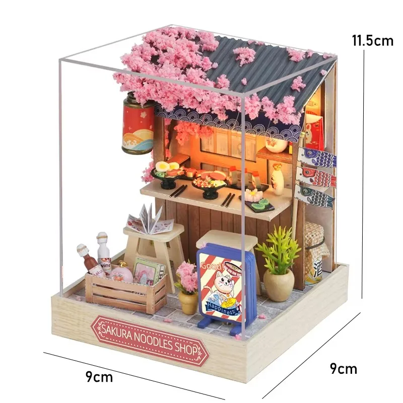 DIY Wooden Miniature Dollhouses Kit Gift Toys Roombox Doll House Furniture Box Theatre Toy For Xams Birthday