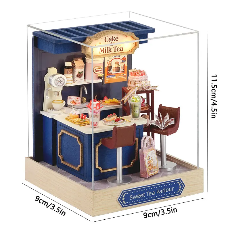 DIY Wooden Miniature Dollhouses Kit Gift Toys Roombox Doll House Furniture Box Theatre Toy For Xams Birthday