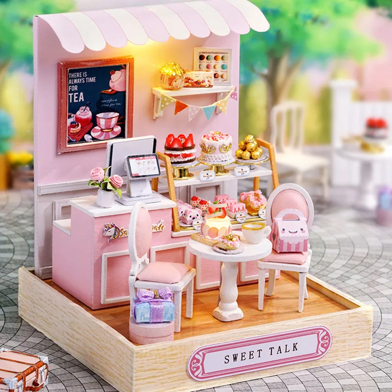 DIY Wooden Miniature Dollhouses Kit Gift Toys Roombox Doll House Furniture Box Theatre Toy For Xams Birthday