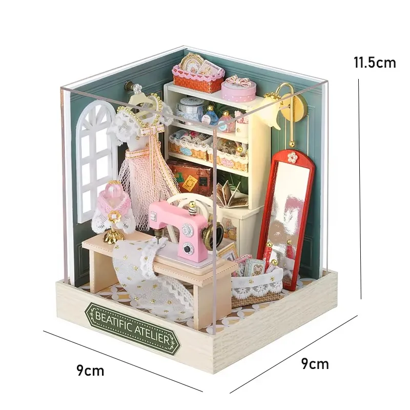 DIY Wooden Miniature Dollhouses Kit Gift Toys Roombox Doll House Furniture Box Theatre Toy For Xams Birthday