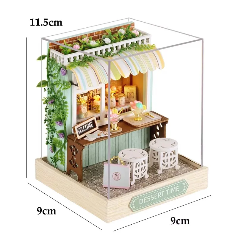 DIY Wooden Miniature Dollhouses Kit Gift Toys Roombox Doll House Furniture Box Theatre Toy For Xams Birthday