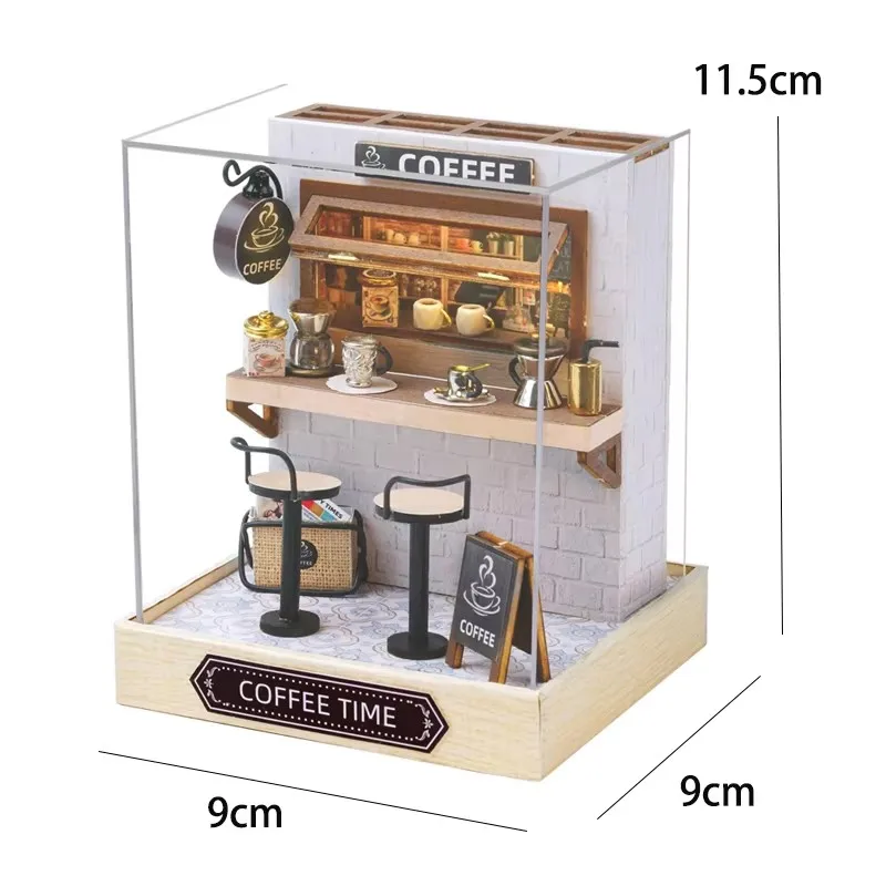 DIY Wooden Miniature Dollhouses Kit Gift Toys Roombox Doll House Furniture Box Theatre Toy For Xams Birthday