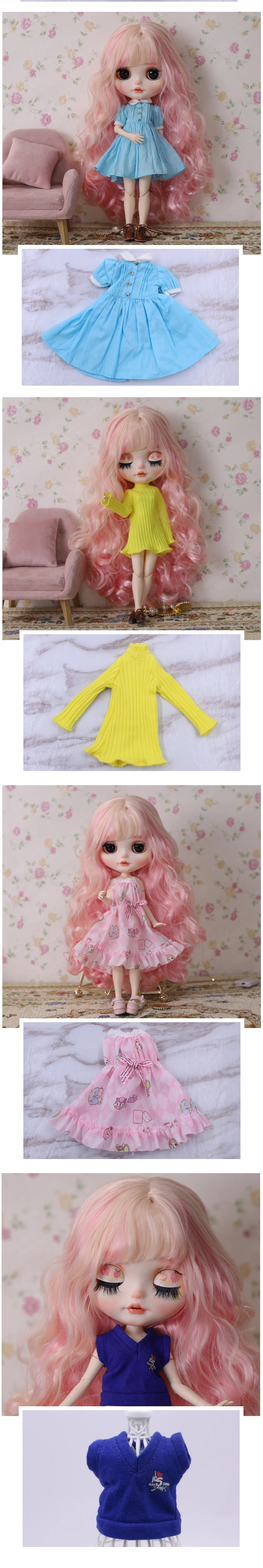 ICY DBS Blyth Doll Costume 1/6 BJD Casual Set Special Offer Dress Anime Girl Toy SD