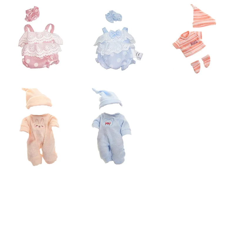Yeezwood Doll Clothes for 12inch 30cm Reborn Baby Doll Newborn Baby Dolls Dress Up DIY Dolls Accessories Cute Outfits Set