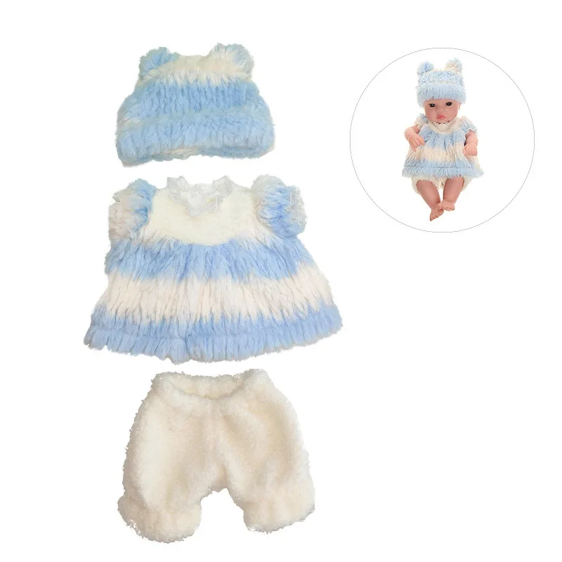 Yeezwood Doll Clothes for 12inch 30cm Reborn Baby Doll Newborn Baby Dolls Dress Up DIY Dolls Accessories Cute Outfits Set