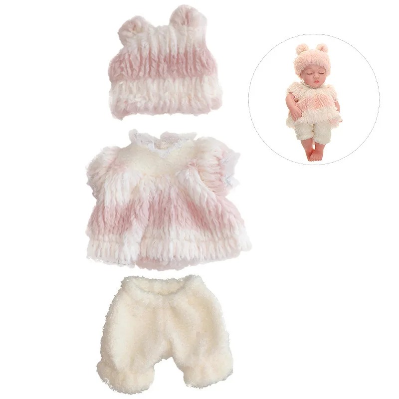 Yeezwood Doll Clothes for 12inch 30cm Reborn Baby Doll Newborn Baby Dolls Dress Up DIY Dolls Accessories Cute Outfits Set