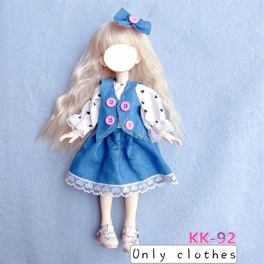Pretty KK Dress Princess Clothes for 30cm 1/6 Bjd DIY Doll Dress Up Clothing Dolls Skirt Cute Casual Suit Socks Toy Accessories