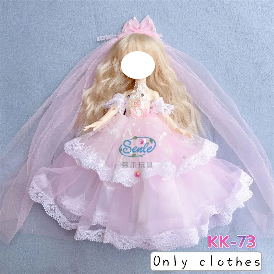 Pretty KK Dress Princess Clothes for 30cm 1/6 Bjd DIY Doll Dress Up Clothing Dolls Skirt Cute Casual Suit Socks Toy Accessories