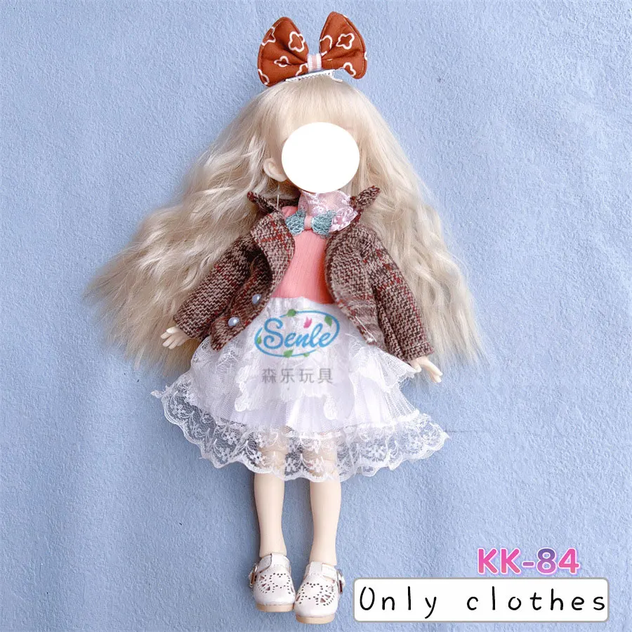 Pretty KK Dress Princess Clothes for 30cm 1/6 Bjd DIY Doll Dress Up Clothing Dolls Skirt Cute Casual Suit Socks Toy Accessories