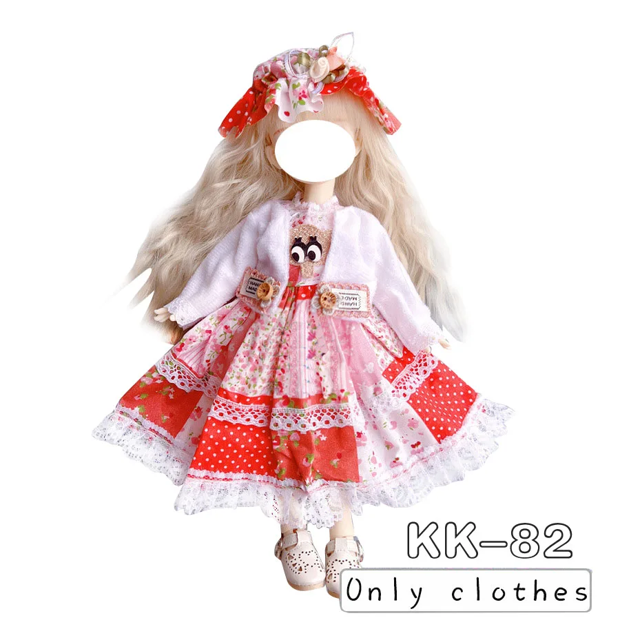 Pretty KK Dress Princess Clothes for 30cm 1/6 Bjd DIY Doll Dress Up Clothing Dolls Skirt Cute Casual Suit Socks Toy Accessories