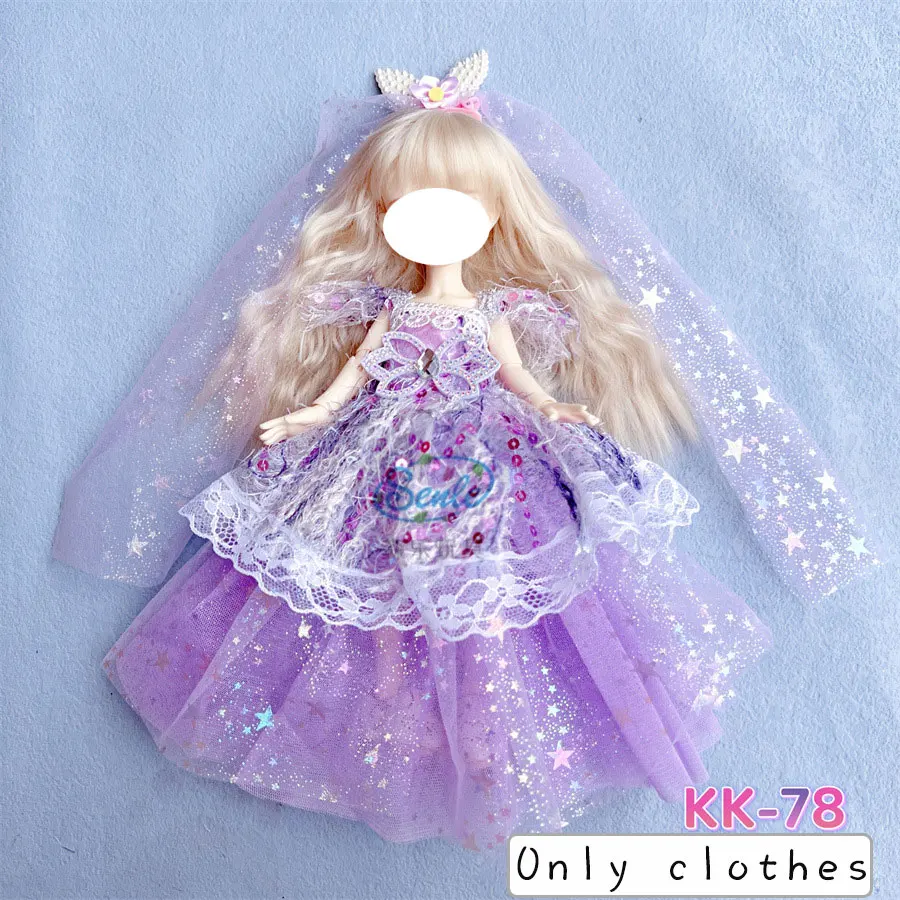 Pretty KK Dress Princess Clothes for 30cm 1/6 Bjd DIY Doll Dress Up Clothing Dolls Skirt Cute Casual Suit Socks Toy Accessories