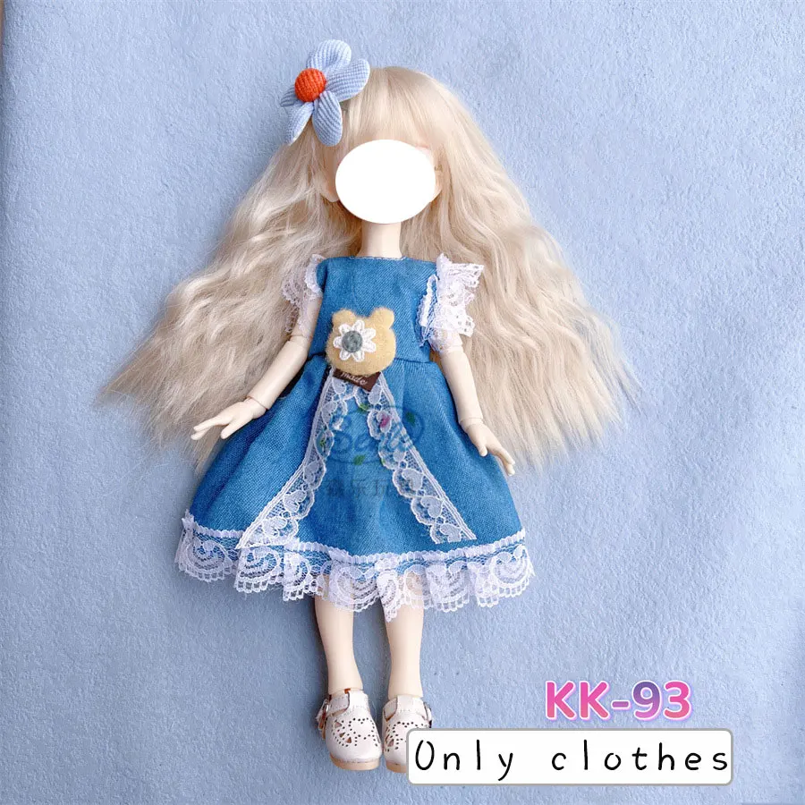Pretty KK Dress Princess Clothes for 30cm 1/6 Bjd DIY Doll Dress Up Clothing Dolls Skirt Cute Casual Suit Socks Toy Accessories